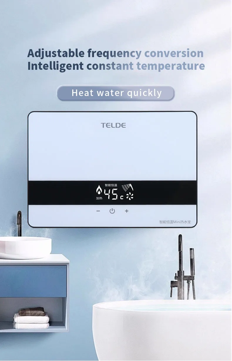 Intelligent Household Electric Water Heater with Instant Heating and Constant Temperature Control for Kitchen &amp; Bathroom Use