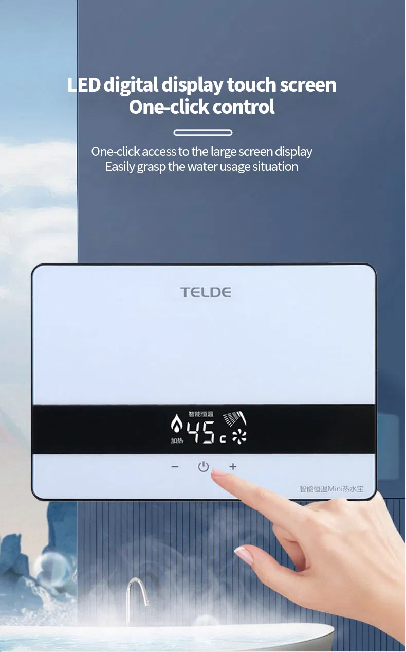 Intelligent Household Electric Water Heater with Instant Heating and Constant Temperature Control for Kitchen &amp; Bathroom Use