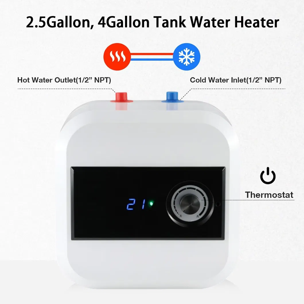 2.6gallon 4gallon Easy to Wall or Floor Mounted Install Under Sink Type 1500W 10L Mini Tank Storage Electric Water Heaters for Bathroom