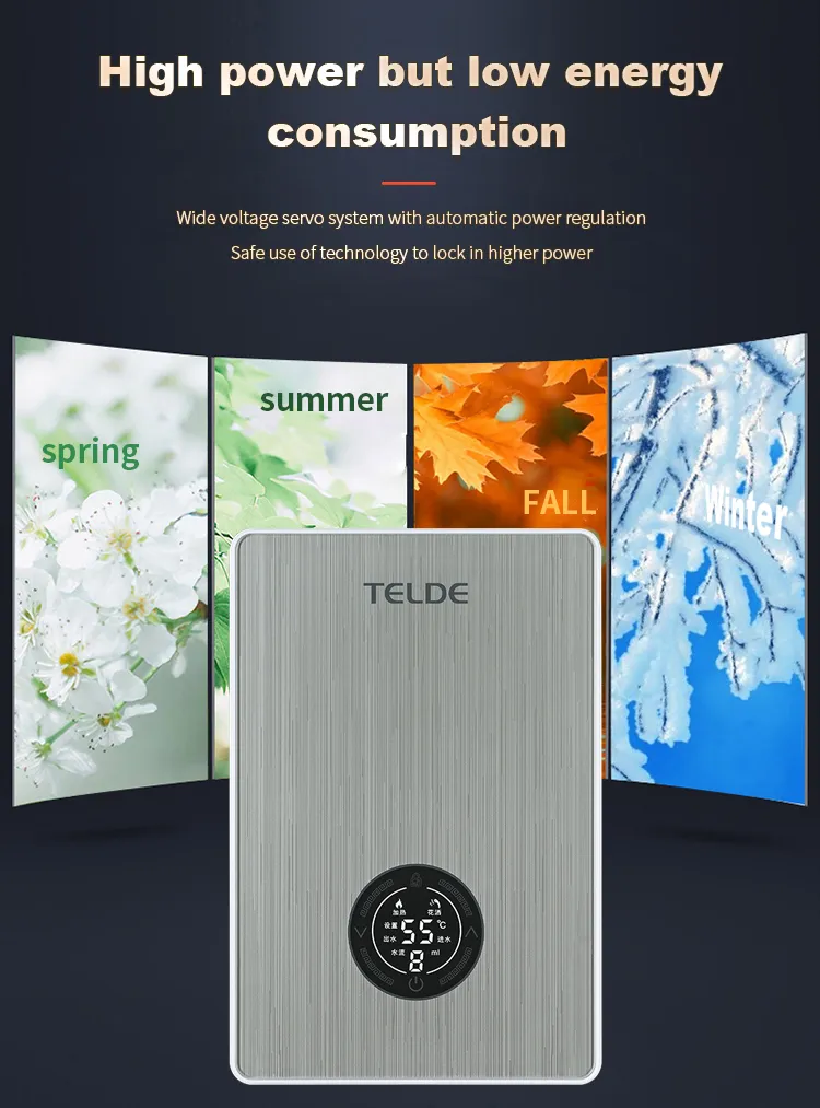 Small Wall-Mounted Electric Water Heater for Home Hotel Apartment Intelligent Constant Temperature Made Durable Plastic