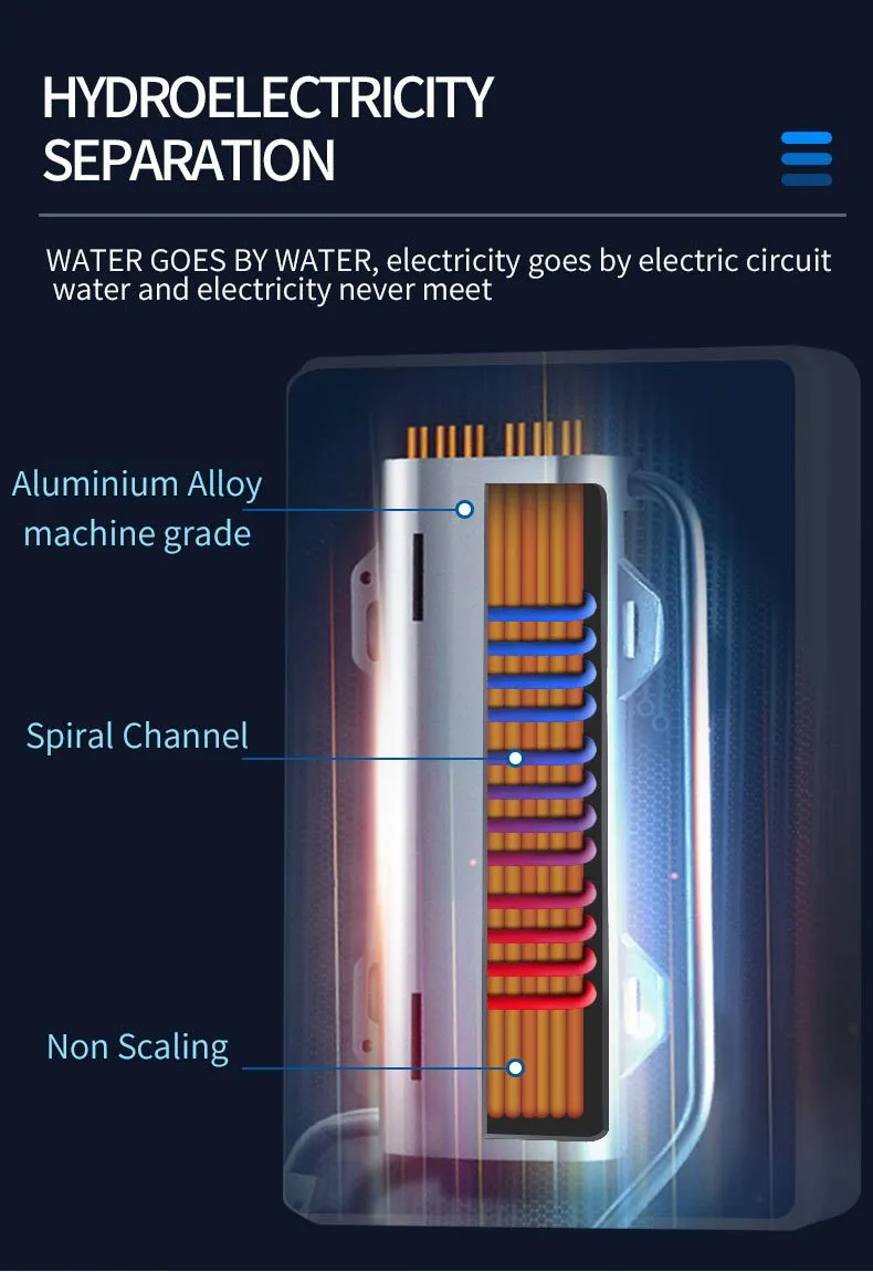 Mini Portable Solar Real-Time Heating Heater Blender Multi-Protection Heating Element Instant Electric Water Heater