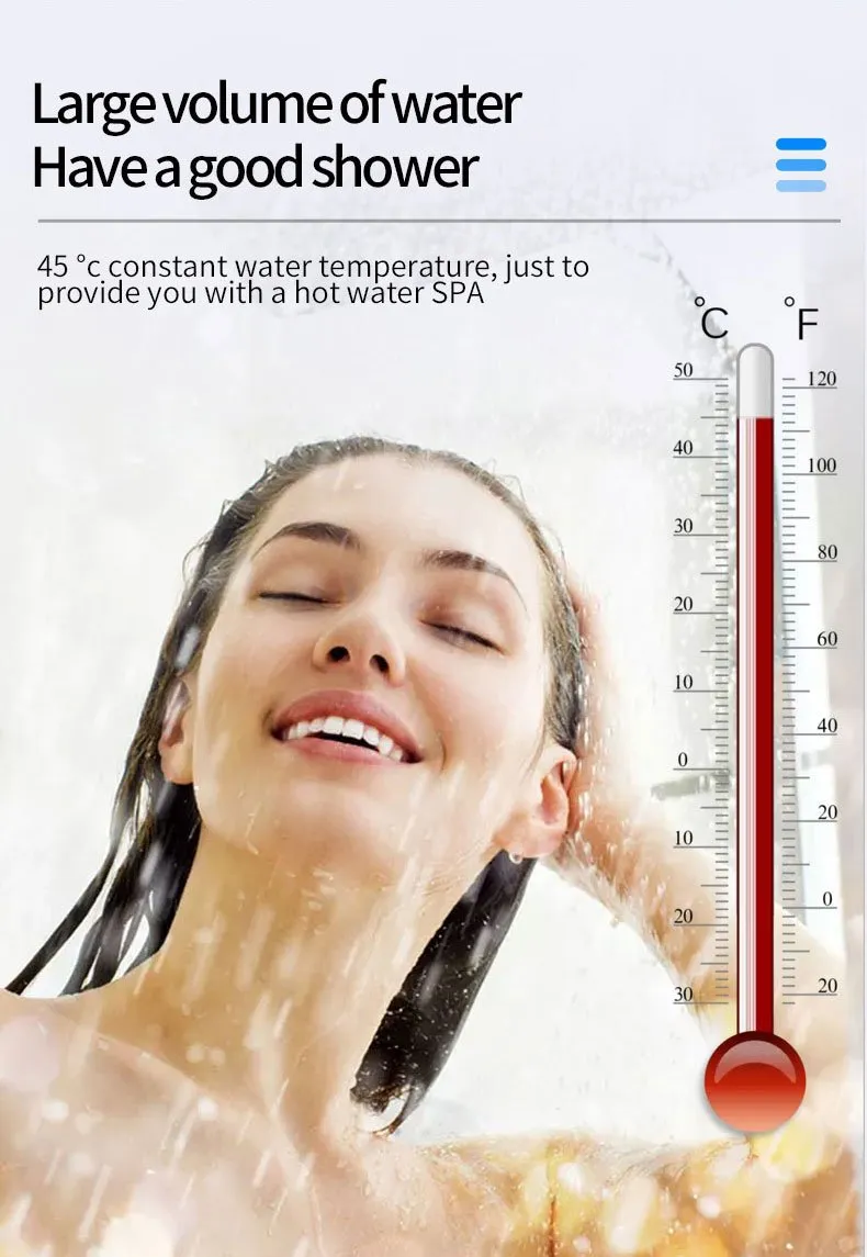 Mini Portable Solar Real-Time Heating Heater Blender Multi-Protection Heating Element Instant Electric Water Heater