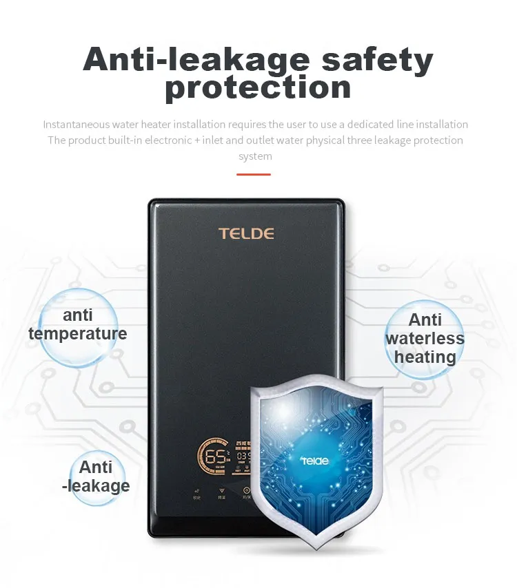 Telde A8 Series Tankless Instant Water Heater 8.8kw