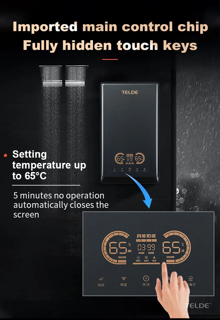 Telde A8 Series Tankless Instant Water Heater 8.8kw