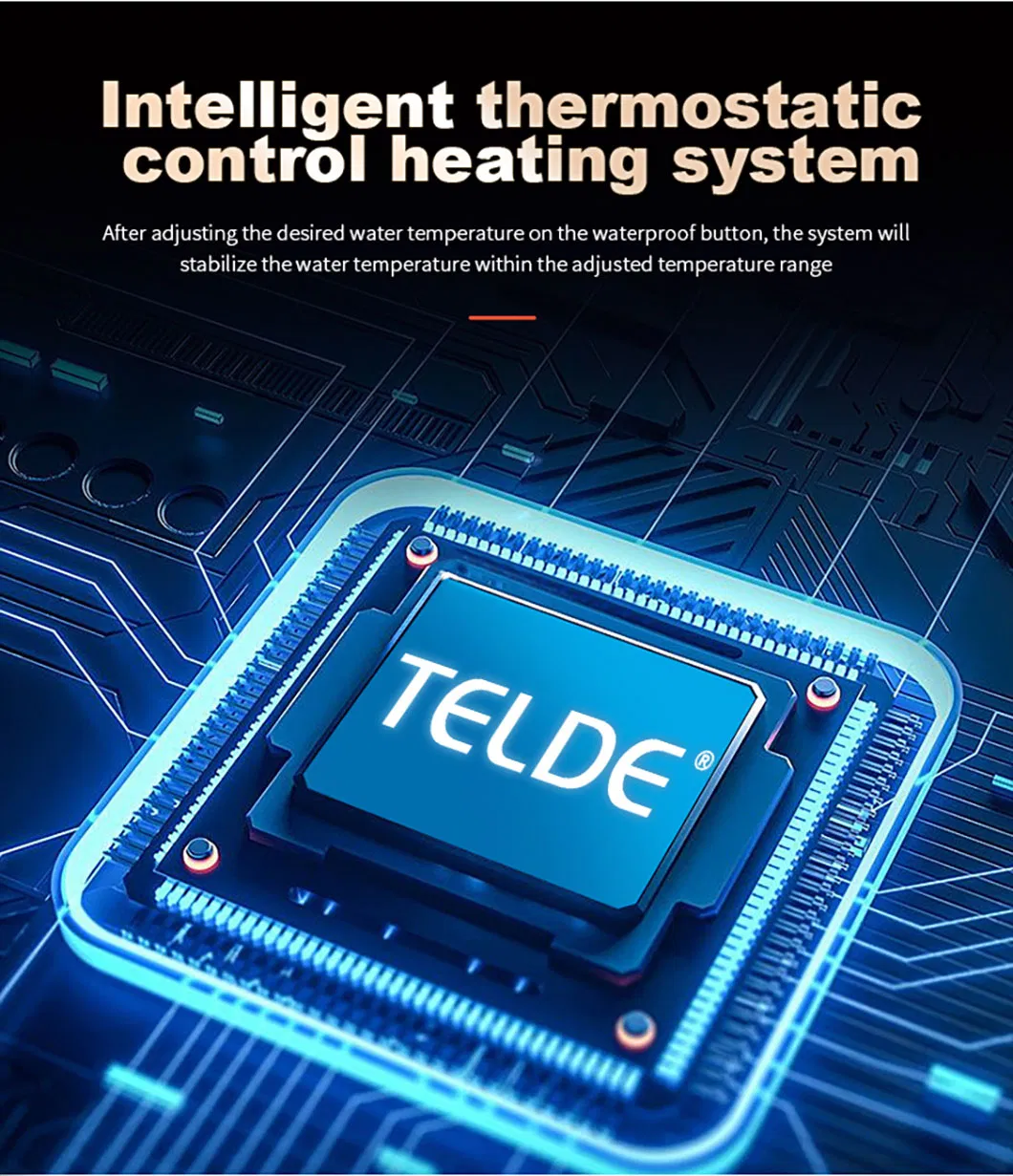 Telde Tankless Instant Electric Water Heater Ultra-Thin Body Save Bathroom Space