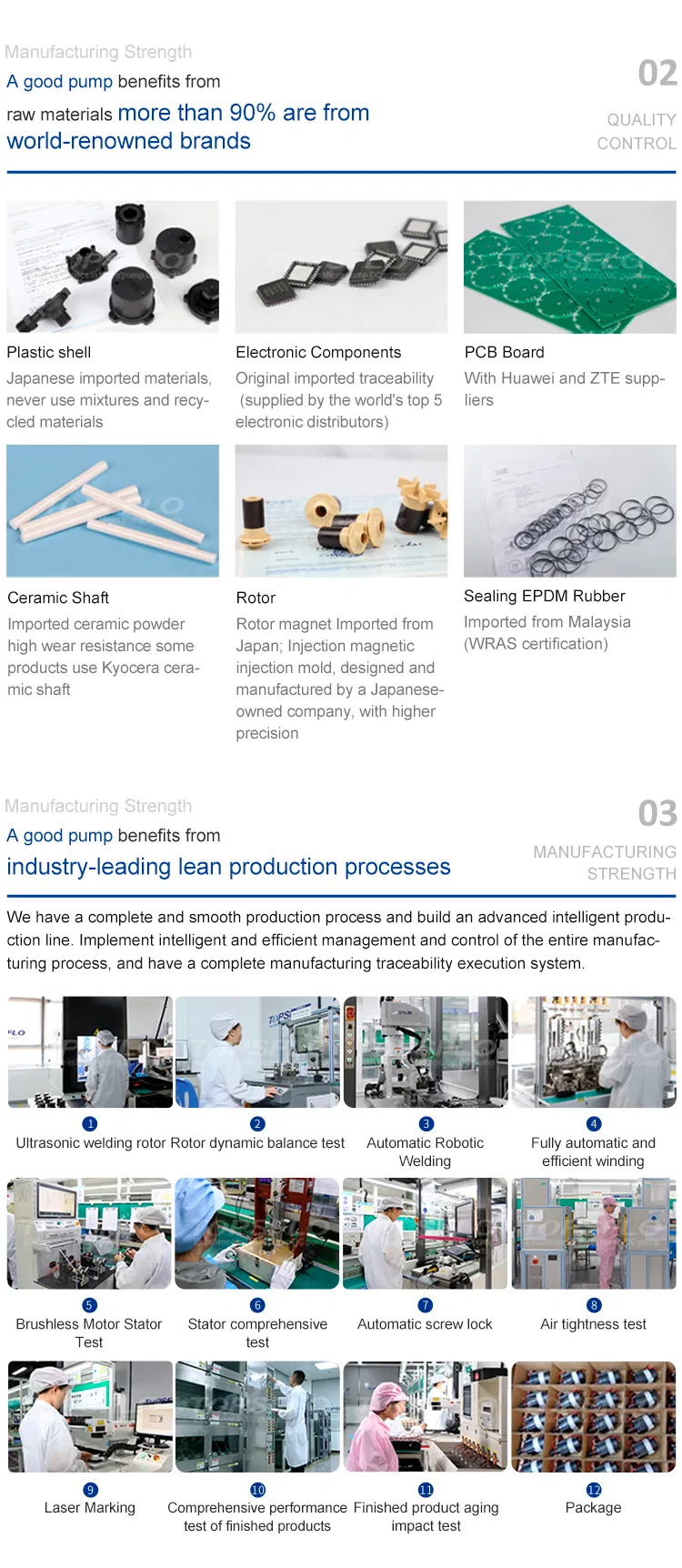 12V Water Pumps Small DC Brushless Instant Electric Water Heater