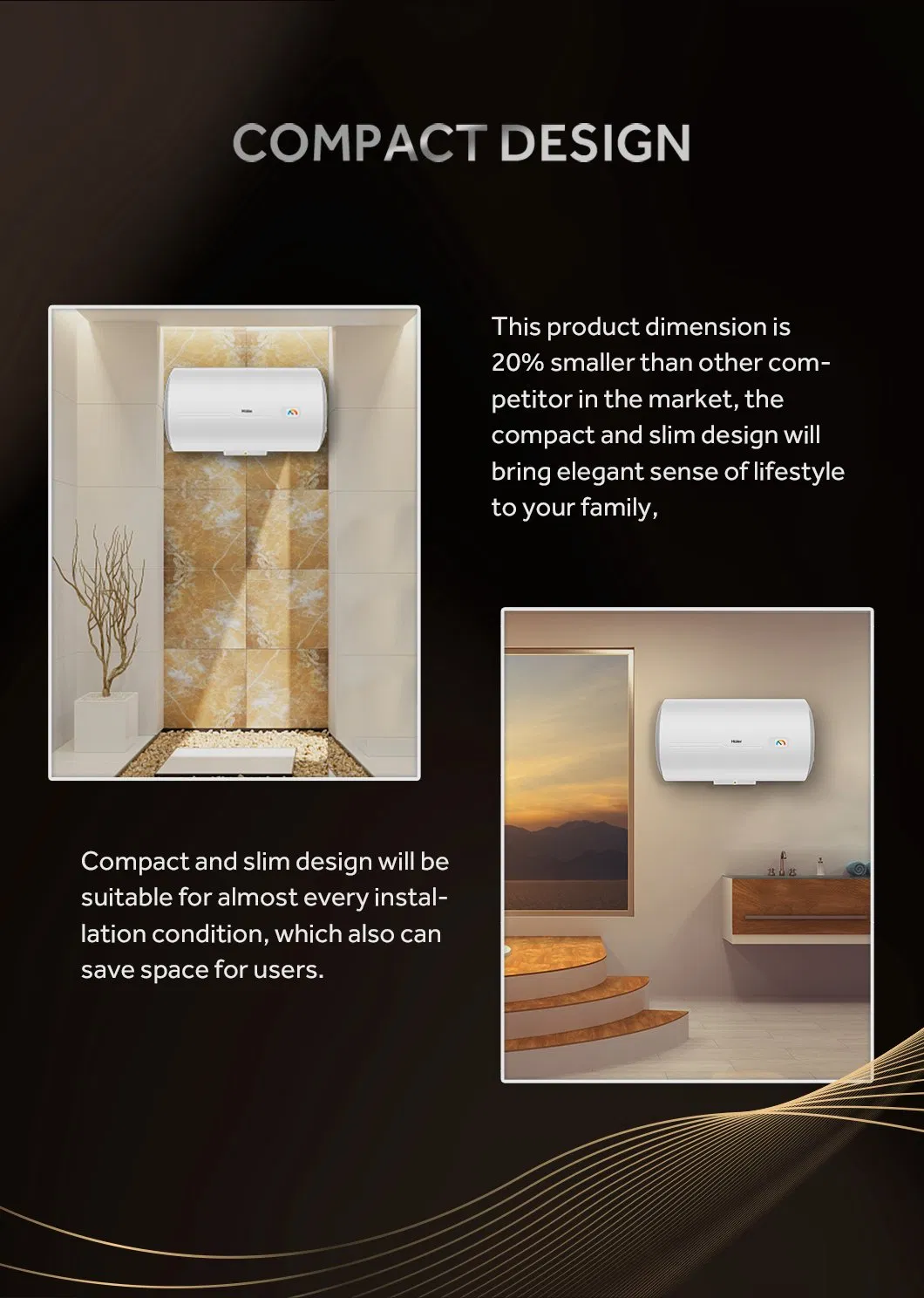 High Technology Thermal Storage 2000W 230V 50Hz White Electric Storage Hot Water Heater for Bath