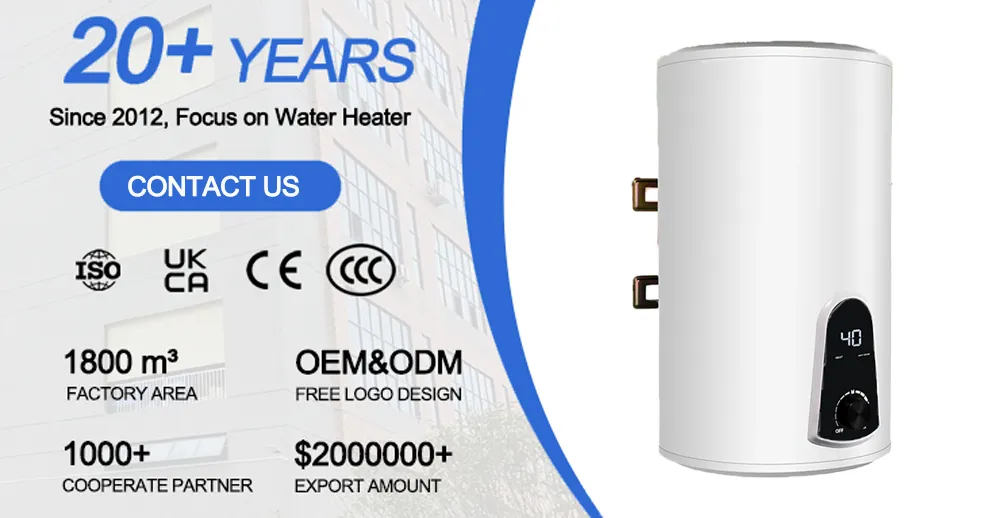 40liter High Production Electric Water Heater Digital Display Wall Mounted for Hotel Bathroom Application