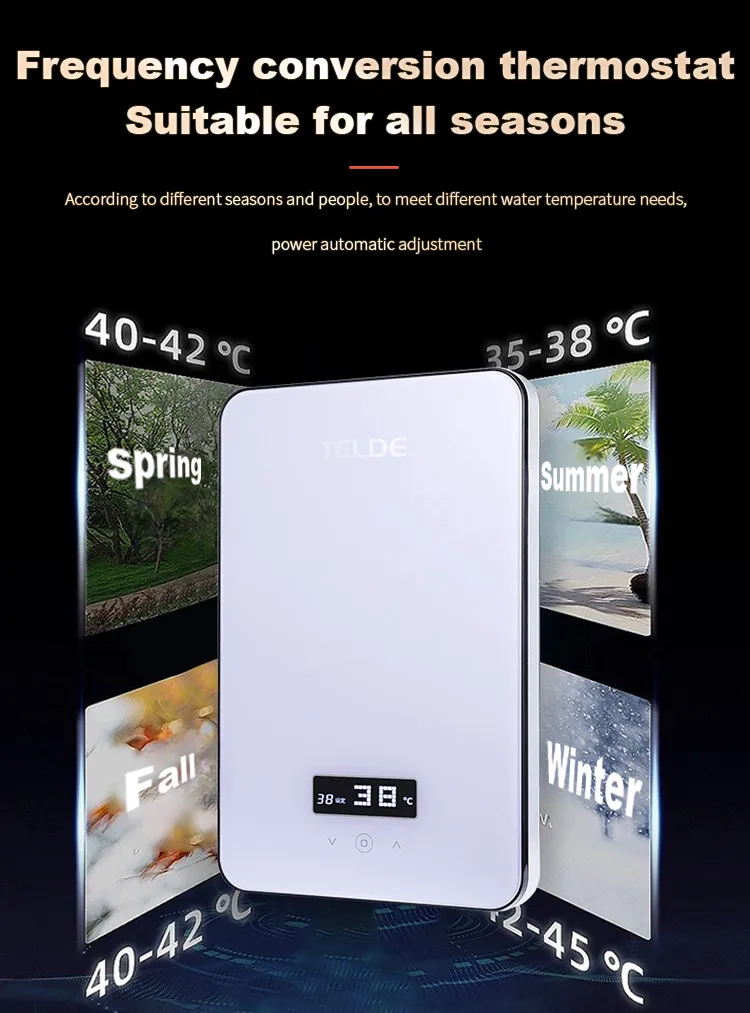 Quick Heating Electric Water Heater for Showers and Baths