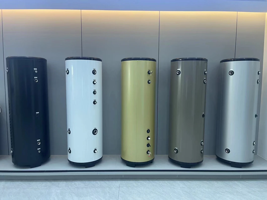 200L SUS 304/316/Duplex Two Coils Warmtepompen Voor Sanitair Warm Hot Water Tank Storage Heat Pump Water Heating Geyser Water Heater