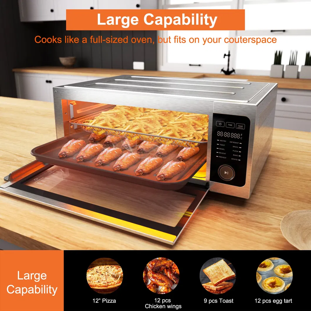 Combo Fabuletta Countertop Convection 1800W Flip up Pizza Air Fryer Toaster Oven