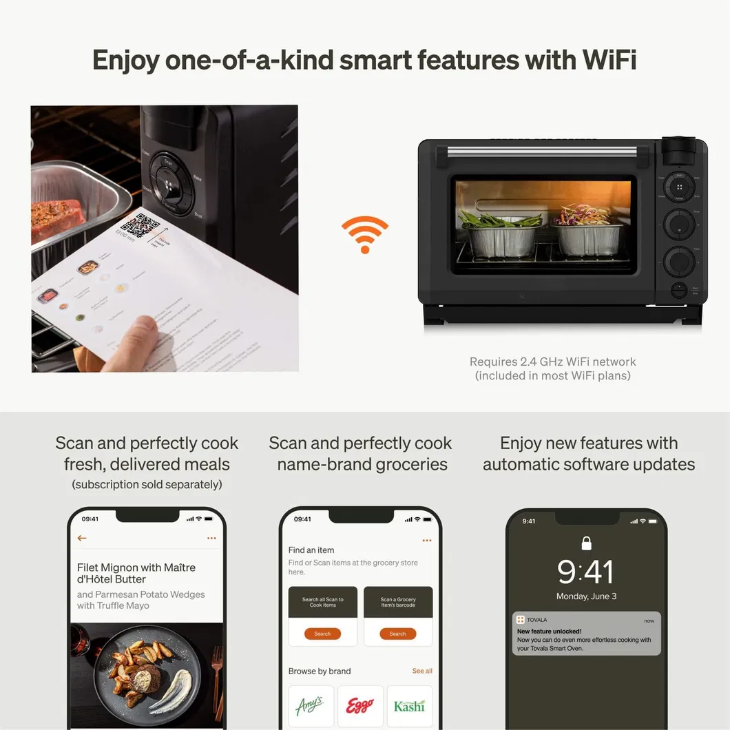Countertop Convection Steam Toast Air Fry Smartphone Control WiFi Smart Oven