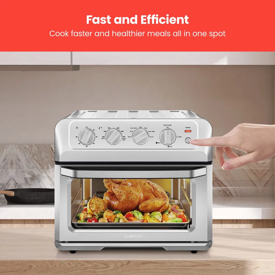 Combo Convection Oven Countertop Pizza Chicken Wings Broil Air Fryer Toaster Oven