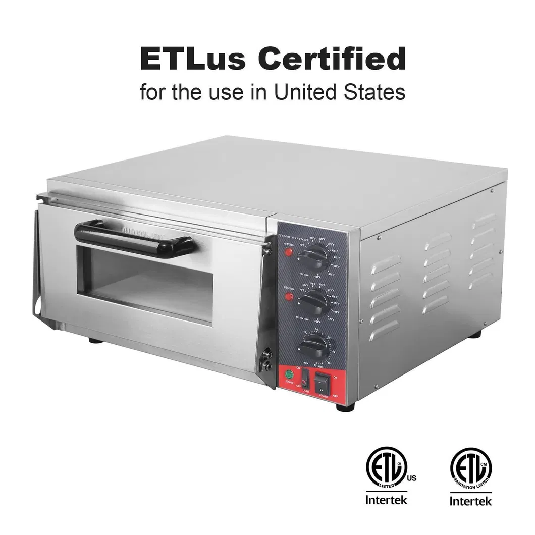 Stone Timer Stainless Steel Restaurant Countertop Electric Indoor Commercial Pizza Oven