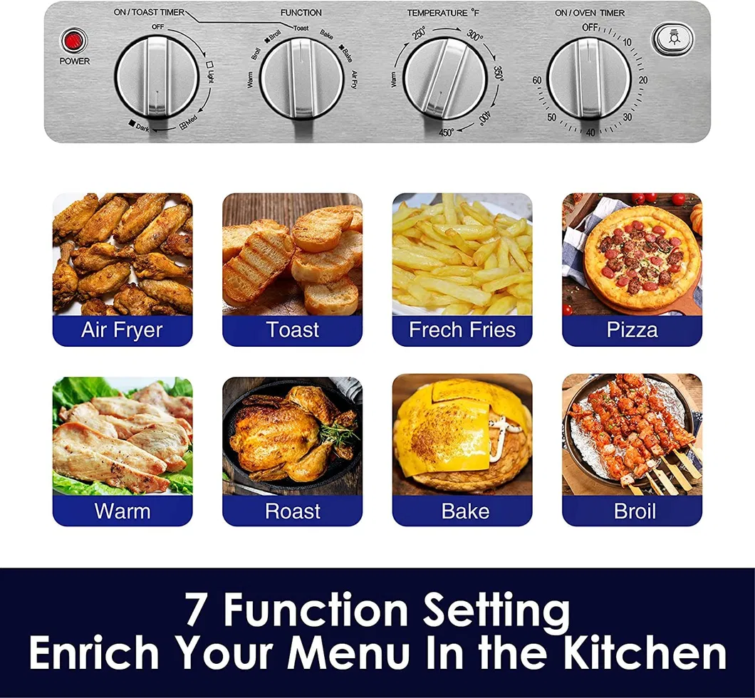 Air Fryer Combo Countertop Convection Knob Control Pizza Recipe Toaster Oven