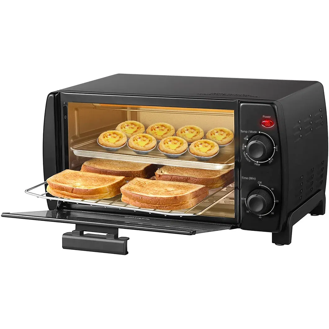 Countertop Retro Compact Design Function Bake Toast Slice Small Toaster Oven
