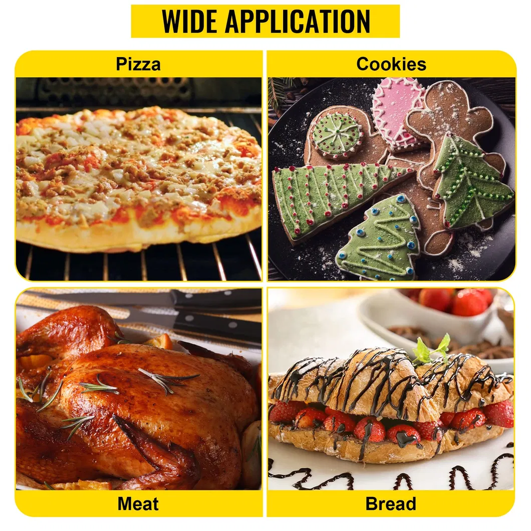 Stone Countertop Double Deck Layer Stainless Steel Electric Commercial Pizza Oven