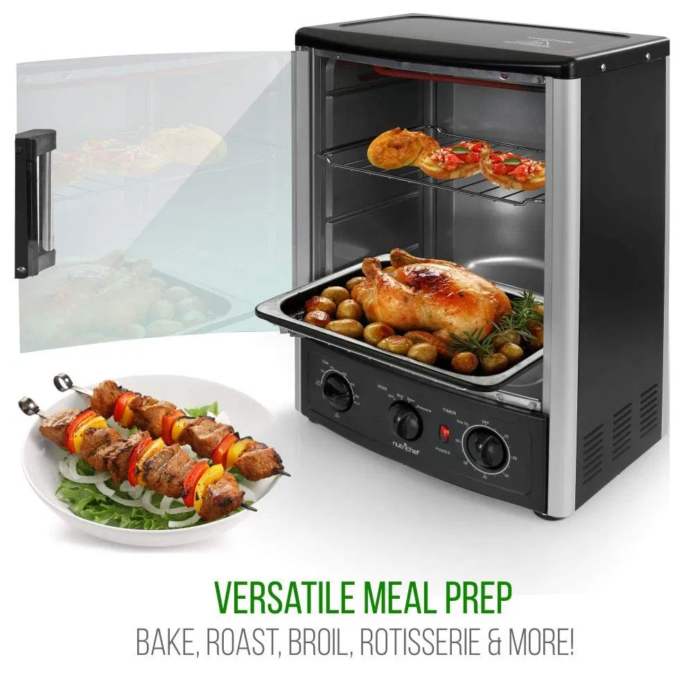 Vertical Countertop Bake Turkey Thanksgiving Broil Upgraded Multi-Function Rotisserie Oven