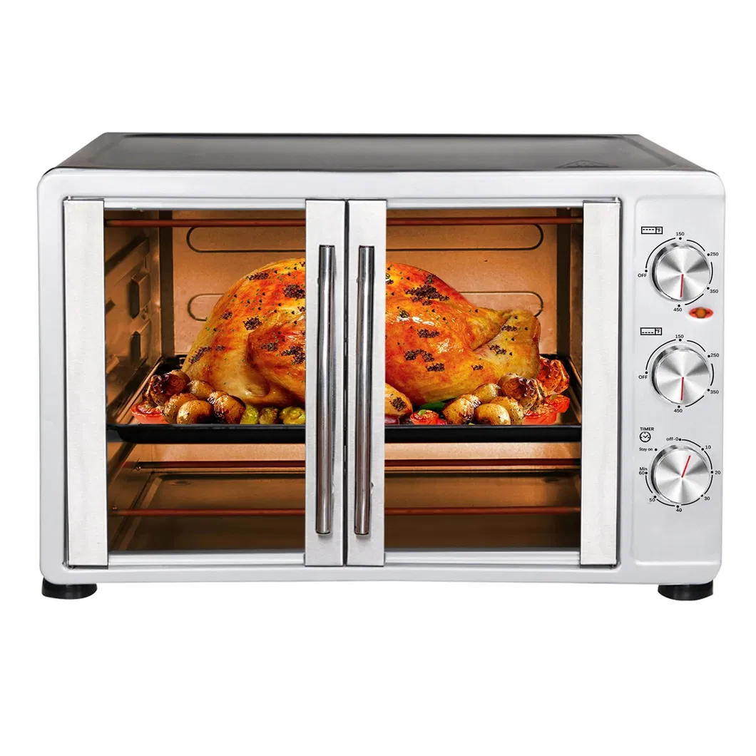 Countertop French Door Designed 55L Turkey Pizza Kitchen Large Toaster Oven