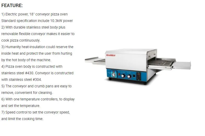 Kitchen Equipment Commercial Pizza Oven Manufacturer