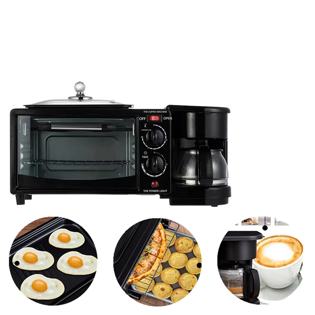 Factory Direct Wholesale 3 in 1 Breakfast Machine Steamed Toast with Fried Eggs at Homemulti-Functional Automatic Coffee Machine