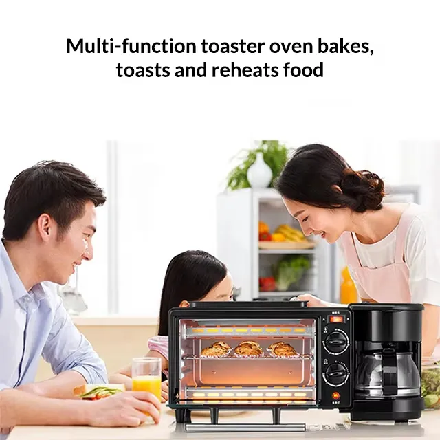 Factory Direct Wholesale 3 in 1 Breakfast Machine Steamed Toast with Fried Eggs at Homemulti-Functional Automatic Coffee Machine
