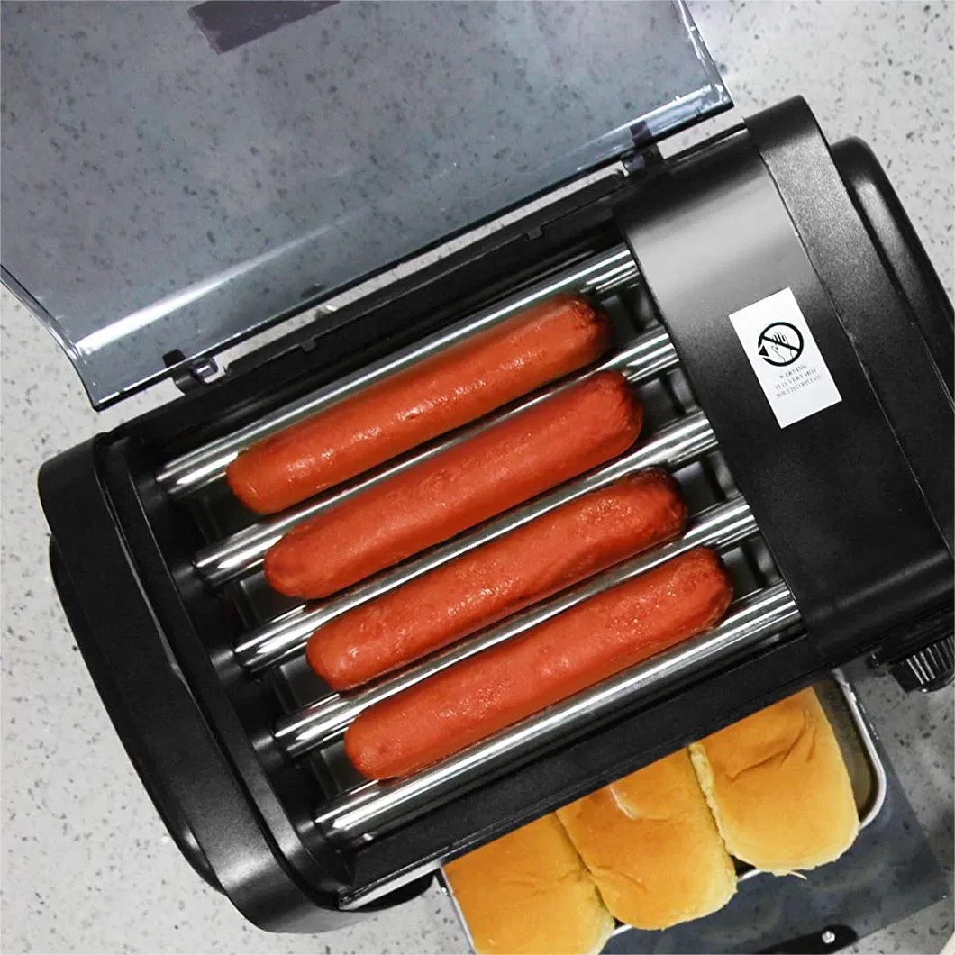 Stainless Steel Heat Rollers Bake Crumb Tray Hot Dog Toaster Oven
