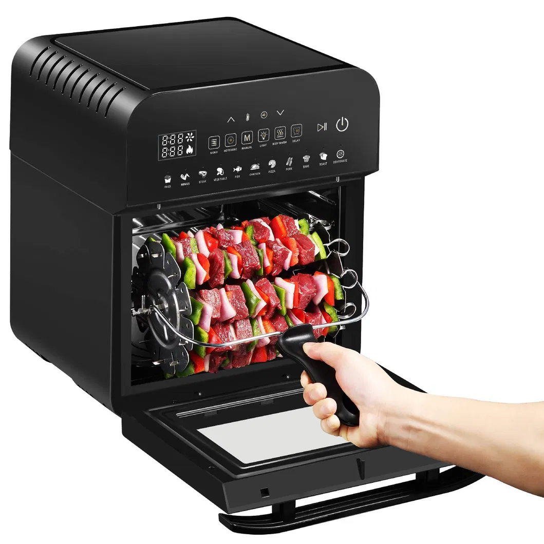 Rotisserie Dehydrator Black Convection Kitchen Equipment Electric Air Fryer Oven