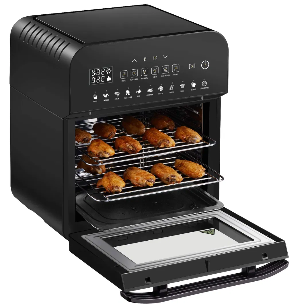 Rotisserie Dehydrator Black Convection Kitchen Equipment Electric Air Fryer Oven