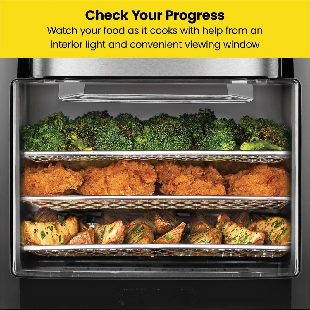 12 Quart Air Fryer Integrated Smart Cooking Thermometer Auto Convection Oven