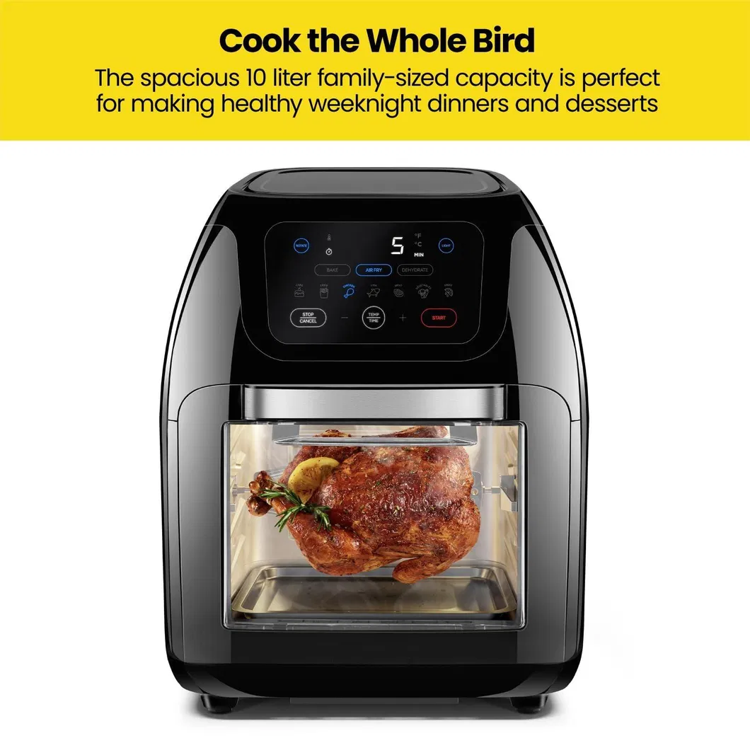 12 Quart Air Fryer Integrated Smart Cooking Thermometer Auto Convection Oven