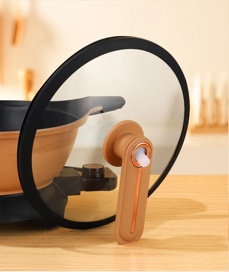 Electric Hot Pot Low Pressure Cooker Multi-Function Electric Round Deep Dish