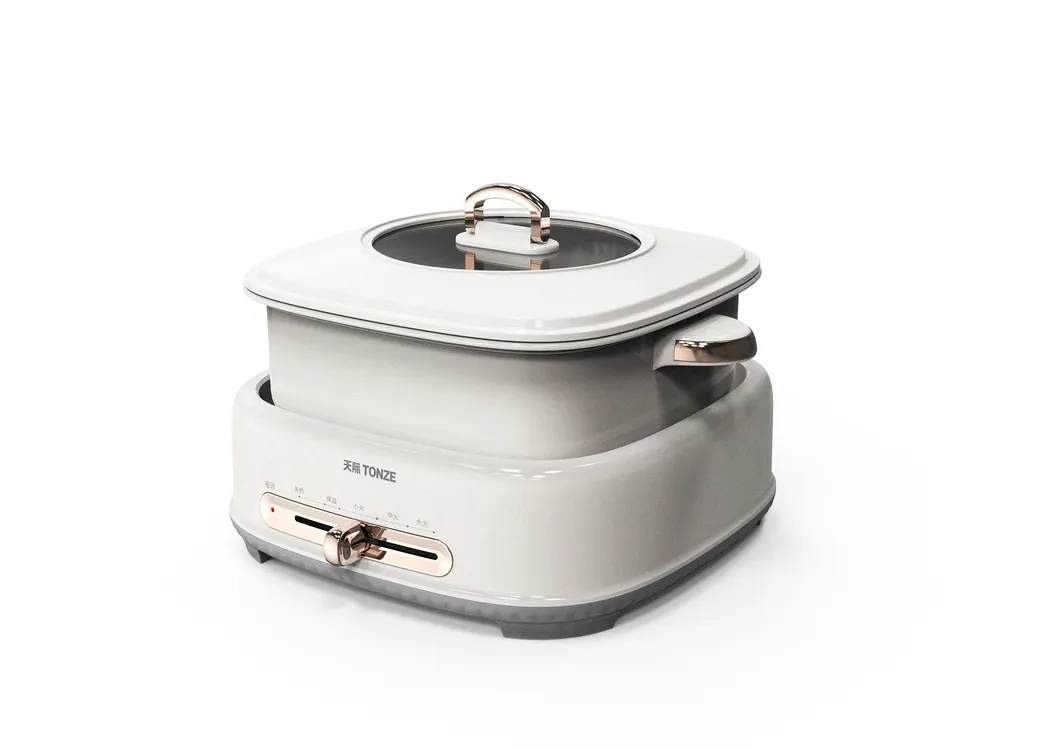 Automatic Shut off Hot Pot Cooker with Basket 8 Eggs Capacity Electric Egg Steamer