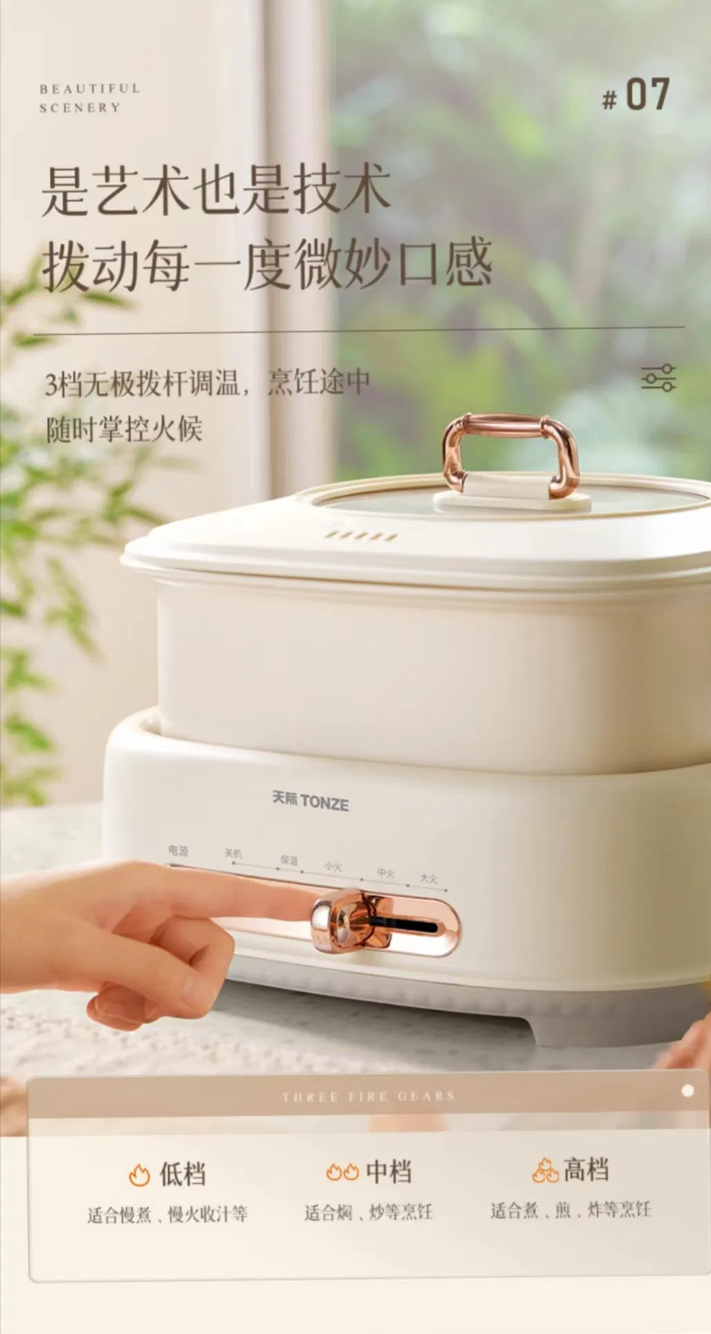 Automatic Shut off Hot Pot Cooker with Basket 8 Eggs Capacity Electric Egg Steamer