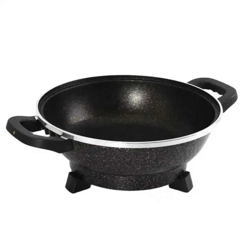 Best Selling 32cm Electric Wok Aluminum Alloy Non-Stick Cooking Pot Kitchen Appliance