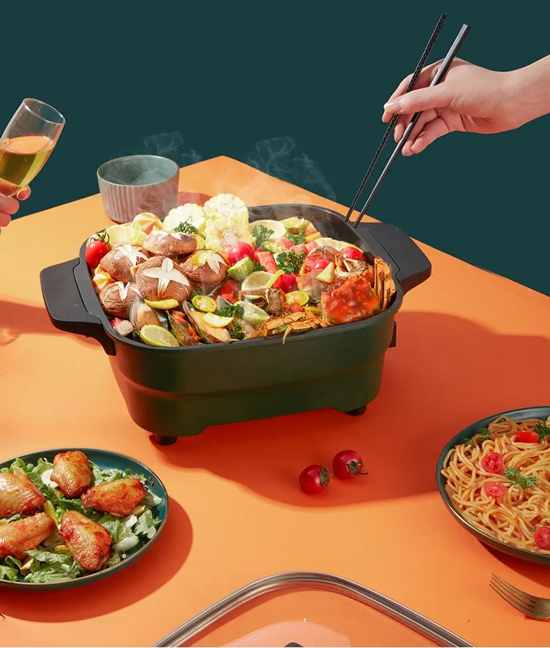 30cm Muti-Function Square Electric Rapid Nonstick Skillet Pan