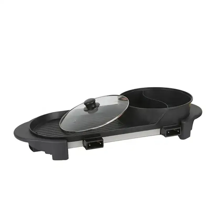 High-Quality Multifunctional Kitchen Appliance Two-in-One Electric Grill Rilling All-in-One Pot