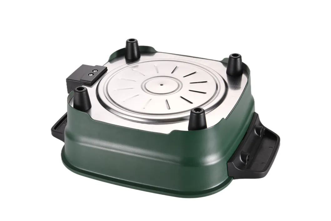 1600W Nonstick Reversible Plate Electric Skillet with Glass Lid