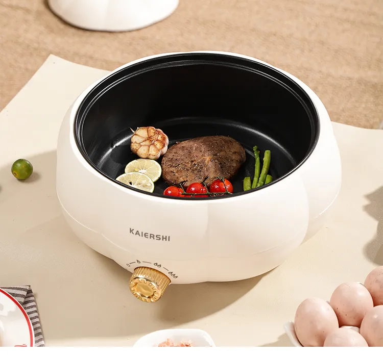 Kitchen Appliances Electric Skillet Easy Clean Healthy Food Non Stick Electric Cooking Hot Pot Big Size Cooker Skillet