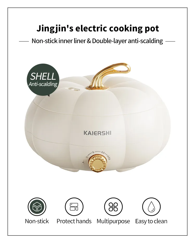 Kitchen Appliances Electric Skillet Easy Clean Healthy Food Non Stick Electric Cooking Hot Pot Big Size Cooker Skillet