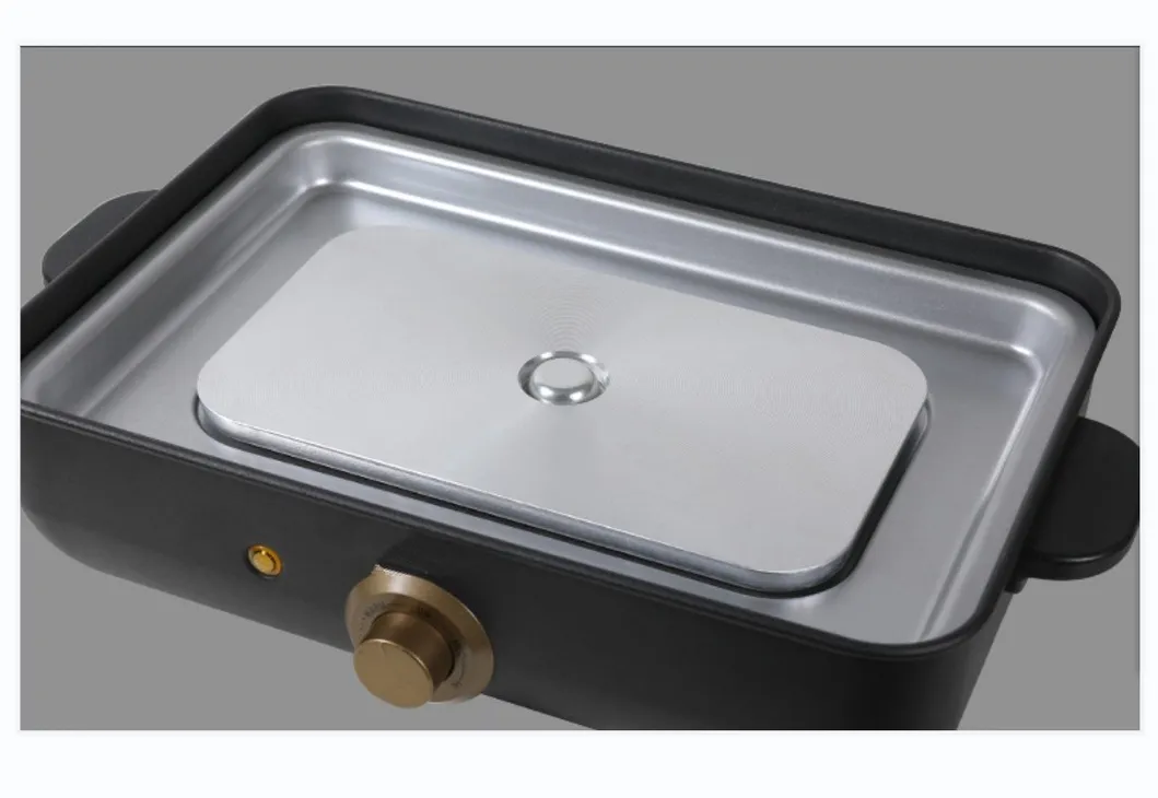 Electric Skillet Non Stick with Lid and Carry Handles 1200W