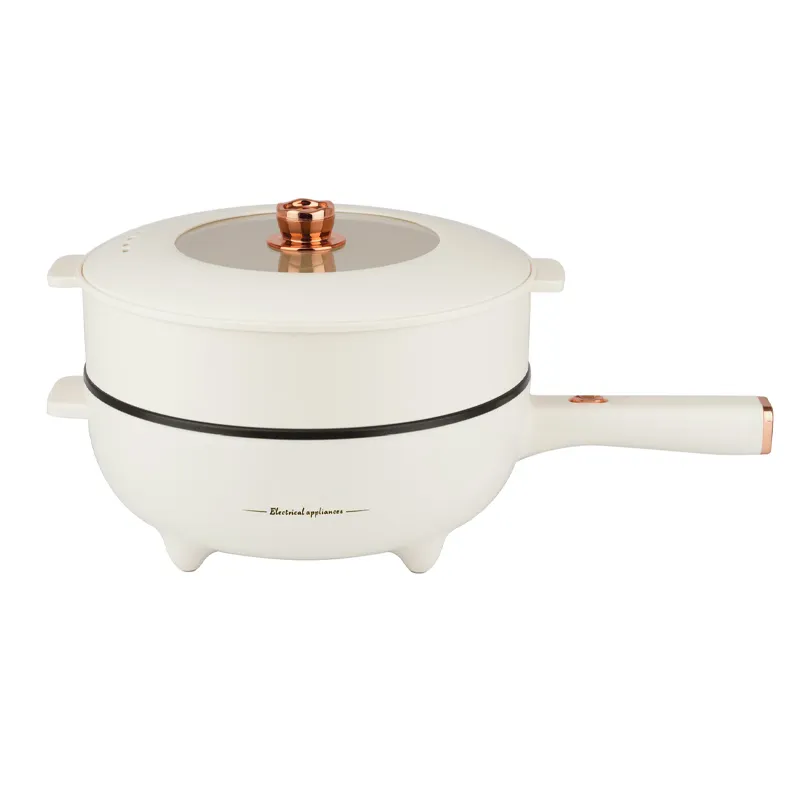 Fashion Frying Pan Simple Burner with Steamer Household Electrical Cooker Home Control 500W Hot Pot for Cooking Multifunction Cooker