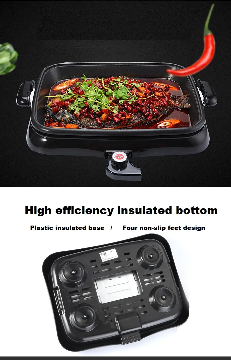Electric Indoor Nonstick Grill Dishwasher Safe Cool Touch 16inch