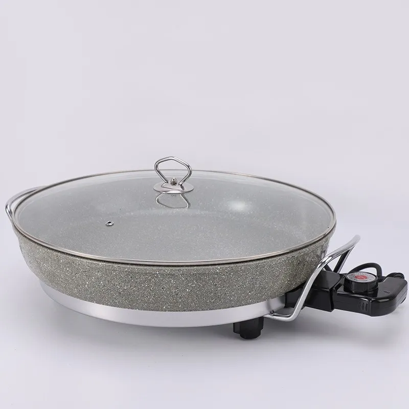 Factory Sell Electric Pizza Multipurpose Frying Pan Nonstick Coated Electric Grill Pan