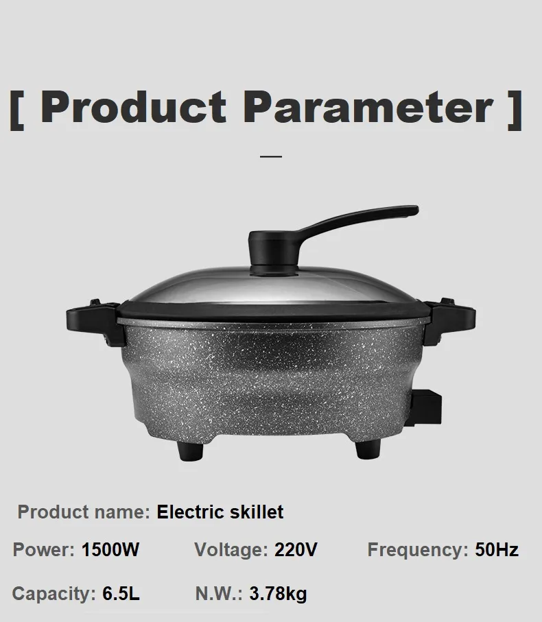 Electric Low Pressure Lid Electric Hot Pot Pots and Pan