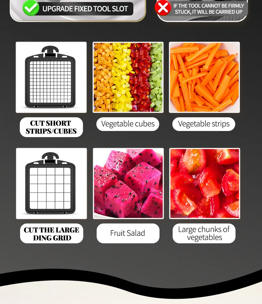 Ds-5222WH PRO-Series 15-in-1, Vegetable Chopper, Onion Mincer, Cutter, Dicer, Egg Slicer with Container, French Fry Cutter Potatoe Slicer Salad Chopper