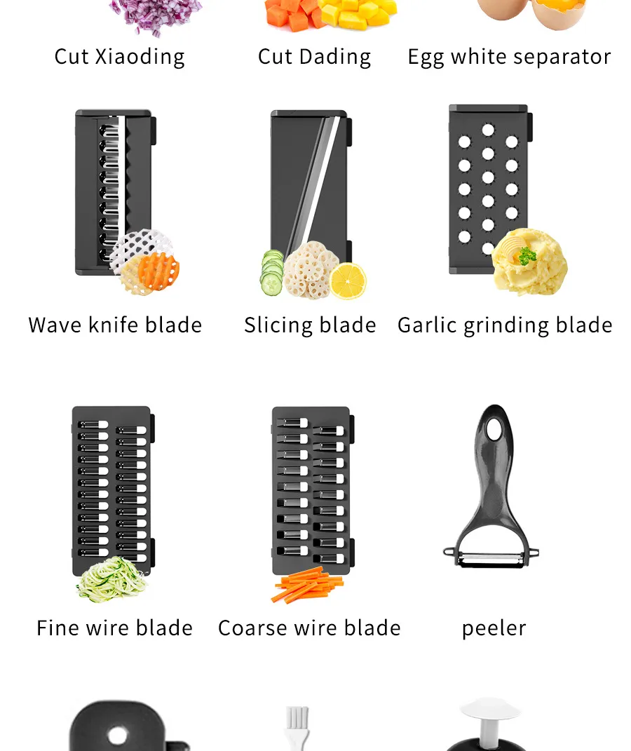 Ds-5222WH PRO-Series 15-in-1, Vegetable Chopper, Onion Mincer, Cutter, Dicer, Egg Slicer with Container, French Fry Cutter Potatoe Slicer Salad Chopper