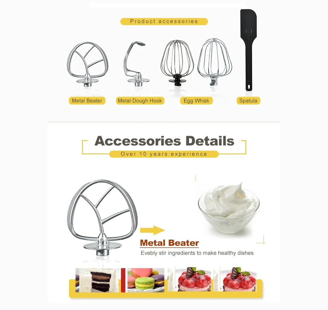 1500W Stand Mixer with 8.5L Large Capacity for Quick Mixing