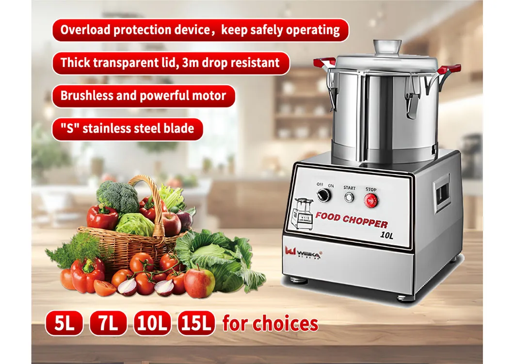 Fast Chopping Stainless Steel Food Vegetable Processor Commercial Household Use Food Chopper