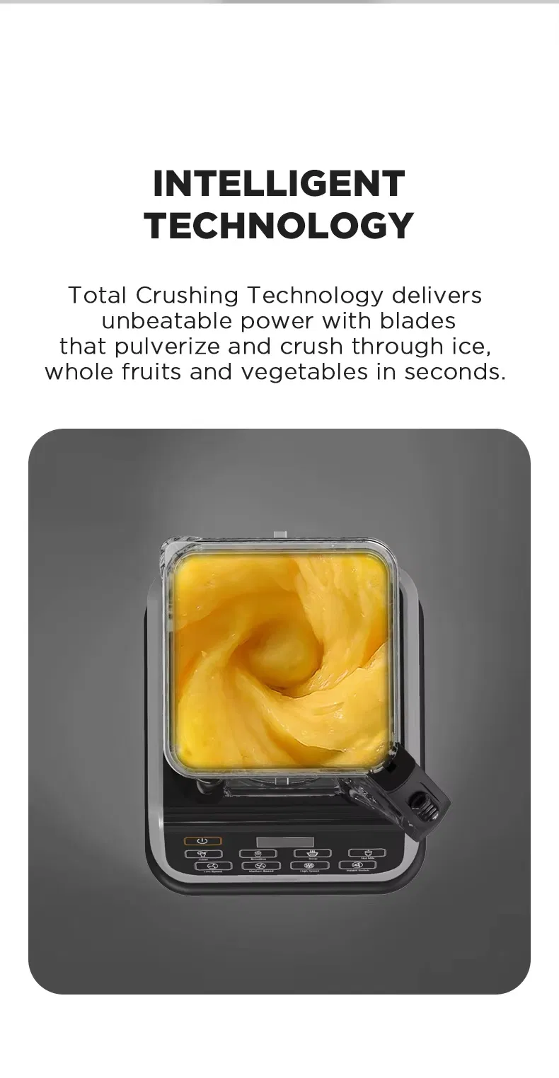 Professional Countertop Smart Kitchen Processing Ice Fruit Mixer Electric Smoothie Juicer Food Blender